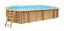 Holz-Pool Sunnydream 07, oval, 8,40 x 4,90 Meter, inklusive Premium Filteranlage, Filtermedium, Poolleiter, Poolfolie, Boden- und Wandvlies, Edelstahl-Eckverbindungen