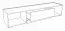TV-Unterschrank Geltru 01, Farbe: Weiß Marmor / Hellgrau - Abmessungen: 39 x 185 x 45 cm (H x B x T)