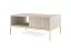 Couchtisch mit geriffelter Front Worthing 70, eine Schublade, Farbe: Kaschmir, ein Ablagefach, Maße: 46 x 104 x 68 cm, Beine und Griffe: Gold