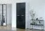 Drehtürenschrank / Kleiderschrank | 199 x 80 x 51 cm | Hochglanz Schwarz / Weiß | Doppelflügeltüren | 2 Fächer | Zweifarbiges Minimal-Design