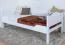 Einzelbett / Gästebett "Easy Premium Line" K1/s Voll, 90 x 200 cm Buche Vollholz massiv weiß lackiert
