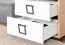 Schreibtisch 29, Farbe: Buche / Weiß - 76 x 125 x 60 cm (H x B x T)
