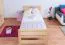 Kinderbett / Jugendbett Kiefer massiv Vollholz natur 72, inkl. Lattenrost - 90 x 200 cm (B x L)