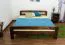 Jugendbett Kiefer Vollholz massiv Nussfarben A6, inkl. Lattenrost - Abmessung 160 x 200 cm