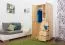 Kleiderschrank Massivholz natur 009 - Abmessung 190 x 90 x 60 cm (H x B x T)