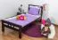Kinderbett / Jugendbett "Easy Premium Line" K8, Buche Vollholz massiv schokobraun lackiert - Liegefläche: 90 x 190 cm