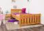 Kinderbett / Jugendbett Kiefer massiv Vollholz Erlefarben 66, inkl. Lattenrost - 100 x 200 cm
