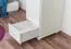Kleiderschrank Kiefer Vollholz massiv weiß lackiert 001 - Abmessung 190 x 47 x 60 cm (H x B x T) 