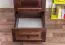 Kleiderschrank Kiefer Vollholz massiv Nussfarben 001 - Abmessung 190 x 47 x 60 cm (H x B x T)