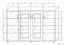 Vitrine Kerowagi 19, Farbe: Sonoma Eiche - Abmessungen: 125 x 190 x 41 cm (H x B x T)