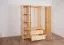 Garderobenschrank Massivholz, Farbe: Natur 190x160x60 cm