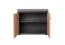 Schuhschrank mit Sitzkissen Ringerike 14, Farbe: Anthrazit / Eiche Artisan - Abmessungen: 53 x 60 x 32 cm (H x B x T), mit zwei Fächern