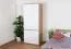 Jugendzimmer - Drehtürenschrank / Kleiderschrank Alard 01, Farbe: Eiche / Weiß - Abmessungen: 195 x 80 x 52 cm (H x B x T)