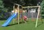 Spielturm / Kletterturm Anton inkl. Doppelschaukel und Wellenrutsche FSC®