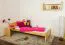 Kinderbett 80 x 200 cm | Massivholz: Kiefer | Natur Lackiert Abbildung