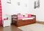 Stauraumbett Bettgestell Buche 90 x 200 cm Kirsche Abbildung
