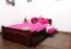 Buche Massivholzbett 120 x 200 cm Dunkelbraun Abbildung