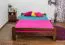 Holzbett 160 x 200 cm Kiefer massiv Nuss mit Lattenrost Abbildung