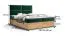 Boxspringbett im eleganten Design Pilio 44, Farbe: Grau / Eiche Golden Craft - Liegefläche: 180 x 200 cm (B x L)