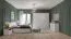 Kommode Lotofaga 19, Farbe: Weiß / Walnuss - 91 x 138 x 48 cm (H x B x T)