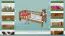 Kinderbett mit Absturzsicherung Kiefer Vollholz massiv Eichefarben A17, inkl. Lattenrost - Abmessung 70 x 160 cm 