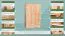 Kleiderschrank Massivholz natur 015 - Abmessung 190 x 120 x 60 cm (H x B x T)