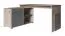 Schreibtisch Xanthi, Farbe: Eiche / Grau - Abmessungen: 76 x 110 x 168 cm (H x B x T)