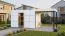 Gartenhaus Lounge Frankfurt 02 mit Dachanbau | Schleppdach | HPL-Fassadenplatten | Grundfläche 13,12 m² |  Weiß / Anthrazit | Elementgartenhaus