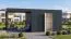 Gartenhaus Lounge Frankfurt 02 mit Dachanbau | Schleppdach | HPL-Fassadenplatten | Grundfläche 13,12 m² |  Weiß / Anthrazit | Elementgartenhaus