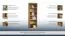 Bücherregal teilmassiv, geölt / gewachst Fazenda 04, mit sechs Fächer, Natur, Eiche, Maße: 201 x 61 x 41 cm, Echtholz Furnier, für Wohnzimmer