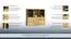 Vitrine Jussara 12, Farbe: Natur, Eiche teilmassiv – 150 x 178 x 42 cm (H x B x T)