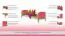 Kinderbett / Jugendbett Milo 30, Farbe: Natur / Rosa Herz, teilmassiv - Liegefläche: 80 x 190 cm (B x L)