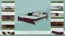 Jugendbett Kiefer massiv Vollholz Walnussfarben 77C, inkl. Lattenrost - 180 x 200 cm (B x L)