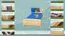 Kinderbett / Jugendbett Kiefer massiv Vollholz natur 80, inkl. Lattenrost - Abmessung 90 x 200 cm