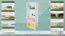 Regal Kiefer massiv Vollholz weiß lackiert Junco 51C - Abmessung 158 x 60 x 42 cm