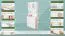Vitrine Kiefer massiv Vollholz weiß lackiert Junco 45 - Abmessung 195 x 80 x 42 cm