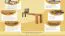 Bank Wooden Nature 133 Eiche massiv - 200 x 33 cm (L x B)