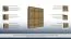 Drehtürenschrank / Kleiderschrank Selun 18, Farbe: Eiche Dunkelbraun / Grau - 197 x 166 x 53 cm (H x B x T)