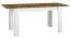 Esstisch ausziehbar Oulainen 15, Farbe: Weiß / Eiche - Abmessungen: 140-180 x 82 cm (B x T)
