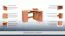 Schreibtisch Rosario 47, Farbe: Erle - 89 x 124 x 75 cm (H x B x T)