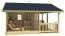 Saunahaus Spitzkofel inkl. Fußboden, 70 mm Blockbohlenhaus, Profilzylinderschloss, 28,3 m², Doppelverglasung aus Isolierglas, Satteldach, Leimholz