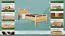 Kinderbett 90 x 200 cm | Massivholz: Kiefer | Natur Lackiert Abbildung