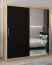 Schiebetürenschrank / Kleiderschrank Bisaurin 4C mit Spiegel, Farbe: Eiche Sonoma / Schwarz - Abmessungen: 200 x 180 x 62 cm ( H x B x T)