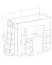 Funktionsbett / Kinderbett / Hochbett-Kombination mit Stauraum und Schreibtisch Jura 29, Farbe: Weiß - Abmessungen: 165 x 230 x 95 cm (H x B x T)