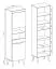 Vitrine mit sechs Fächern Cathcart 10, Farbe: Eiche Riviera / Weiß - Abmessungen: 197 x 53 x 40 cm (H x B x T)