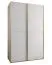 Kleiderschrank / Schiebetürenschrank| Soft-Close | 245,5 x 150 x 64 cm | 6 Fächer | 6 Einlegeböden | 2 Kleiderstangen | 2 Schiebetüren | Farbe: Weiß