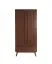 Kleiderschrank mit einer Schublade Engordany 05 | Buche Vollholz massiv | lackiert | Drehtürenschrank | eine Kleiderstange | Farbe: Walnuss | Maße: 200 x 90 x 58,5 cm