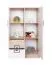 Kinderzimmer - Kommode Fabian 07, Farbe: Eiche Hellbraun / Weiß / Grau - 130 x 80 x 40 cm (H x B x T)