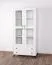 Vitrine Tellin 02, Farbe: Weiß / Weiß Hochglanz - Abmessungen: 190 x 90 x 40 cm (H x B x T)
