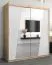 180 cm breiter Kleiderschrank mit 2 Türen | 10 Fächer | Farbe: Sonoma Eiche / Weiß Abbildung